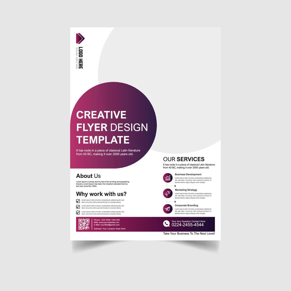 plantillas de diseño de volante de empresa de negocios corporativos de agencia de marketing creativo vector