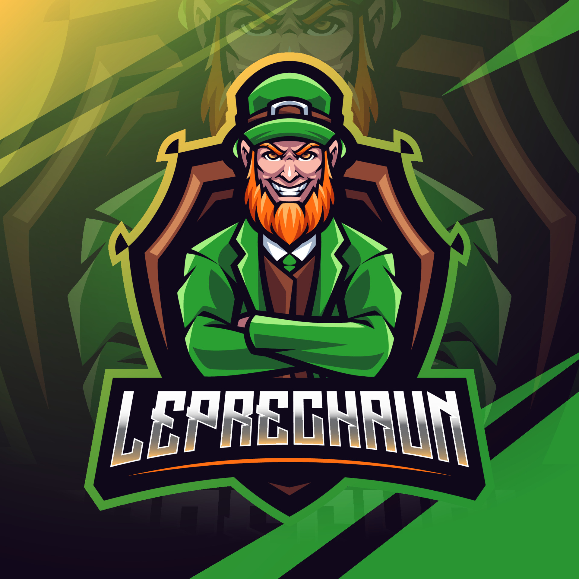 Leprechaun esport mascot logo design 20399187 Vector Art at Vecteezy