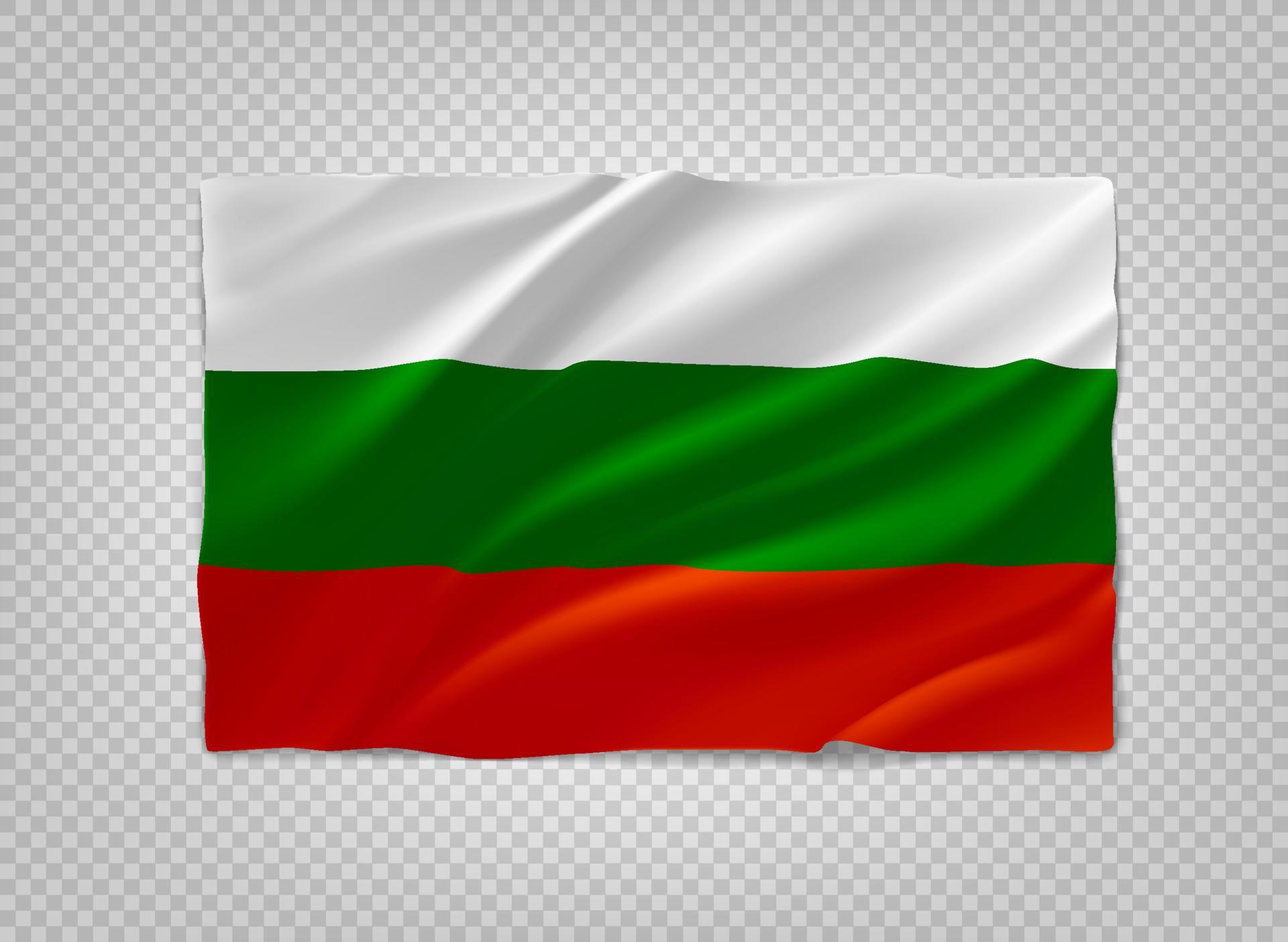 White green red flag of hungary 3d vector object isolated on