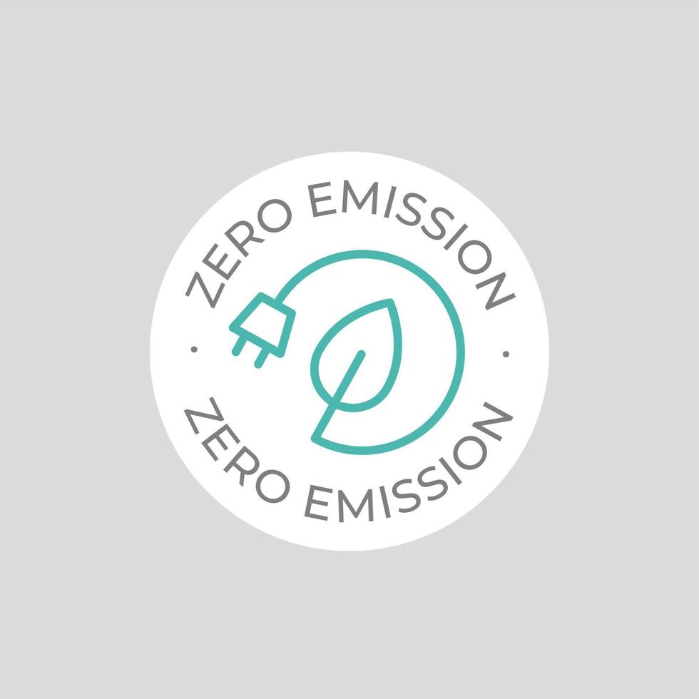 Zero Emission vector icon. Simple element.