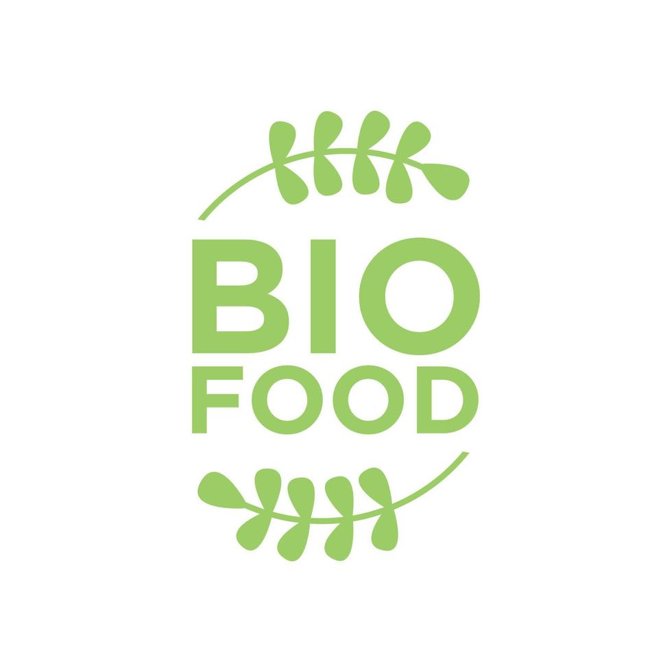 bio comida vector logo diseño