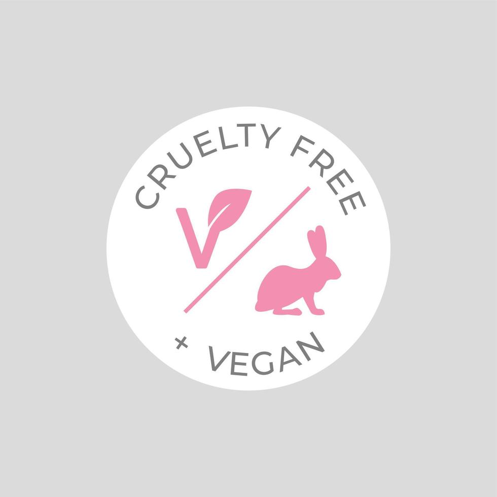 Cruelty free and vegan vector icon