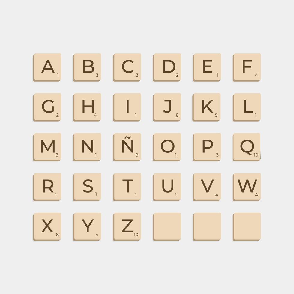 Scrabble Alphabet Pochoirs complet - livraison europe - ibdeco