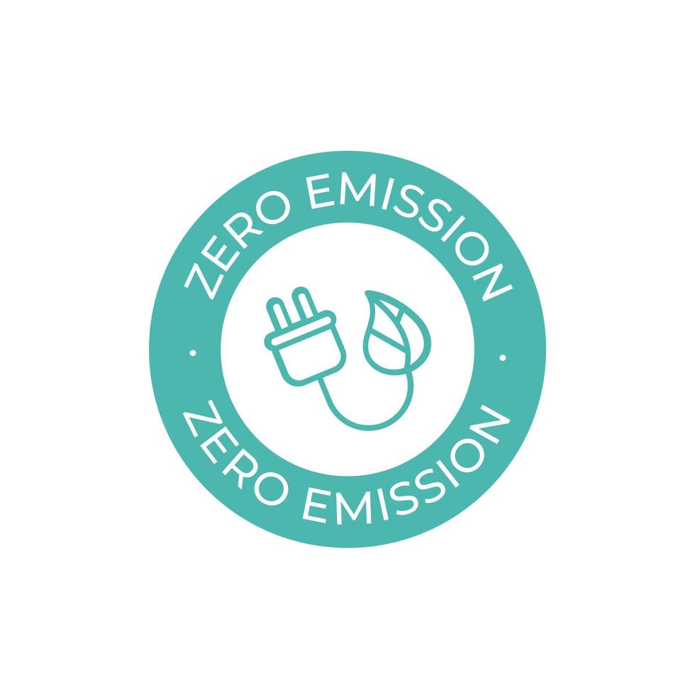 Zero emission concept icon vector