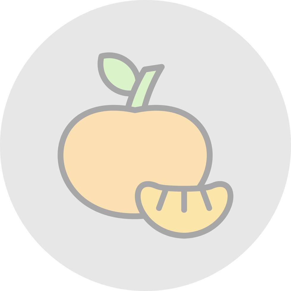 Tangerine Vector Icon Design