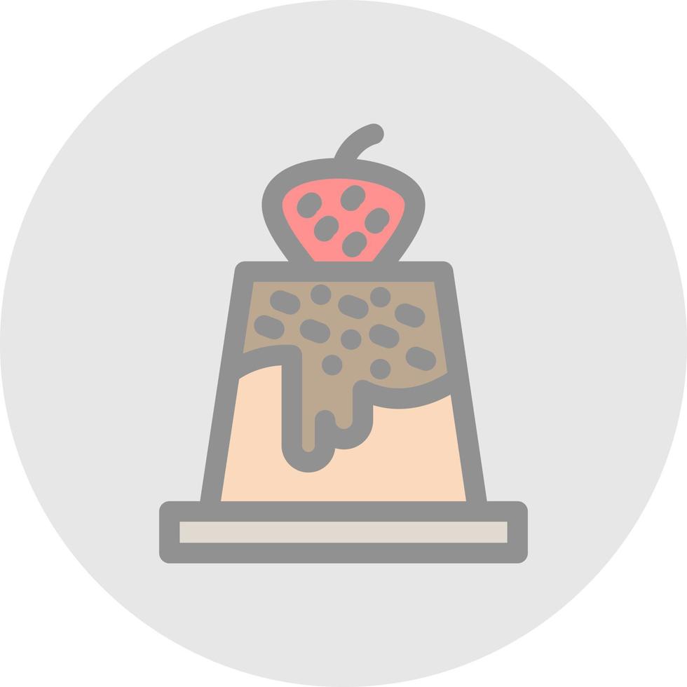 Pudding Vector Icon Design