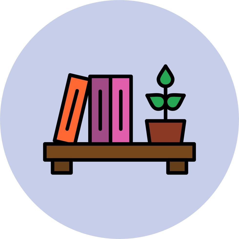 Bookshelf Vector Icon
