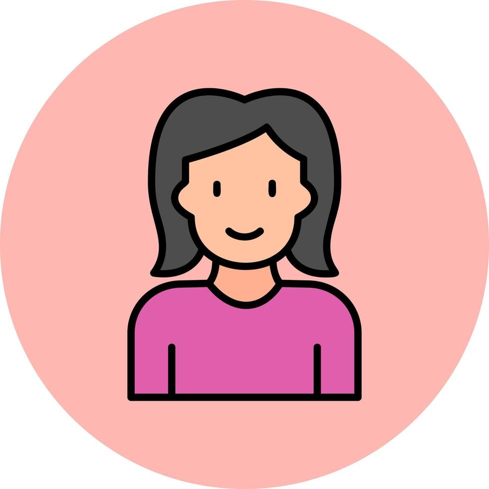 icono de vector de mujer