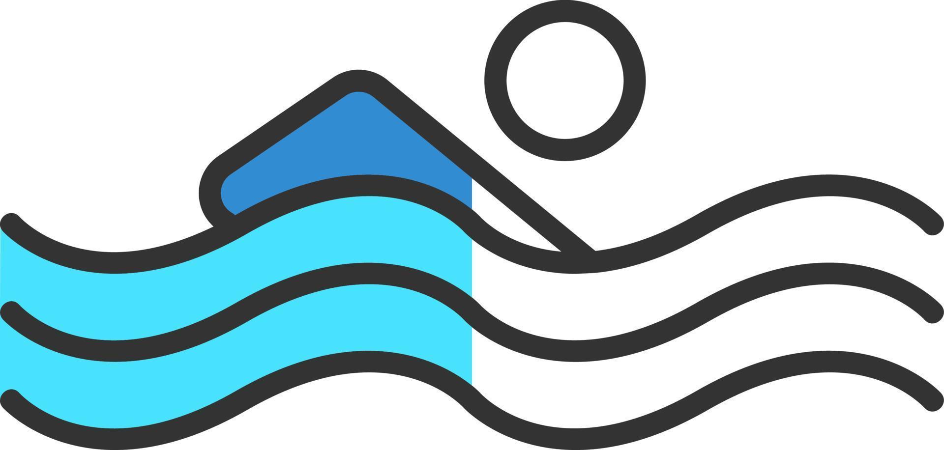 Swimming Person Vector Icon Design