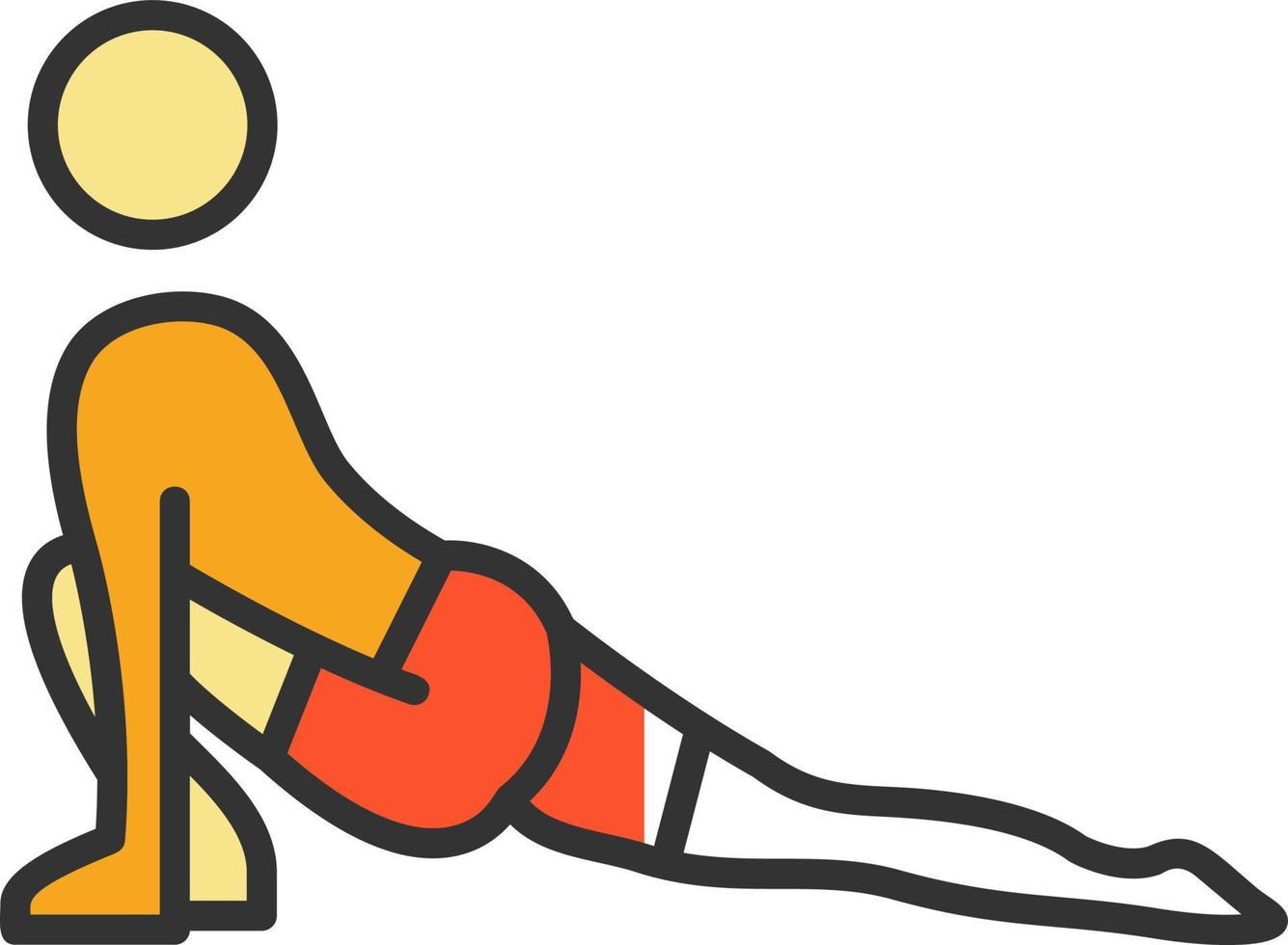 Low Lunge Right Vector Icon Design