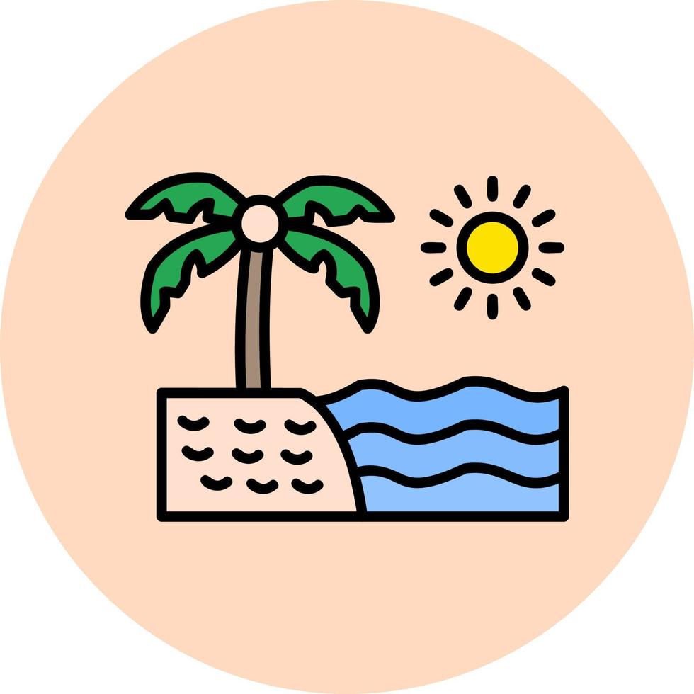 icono de vector de playa