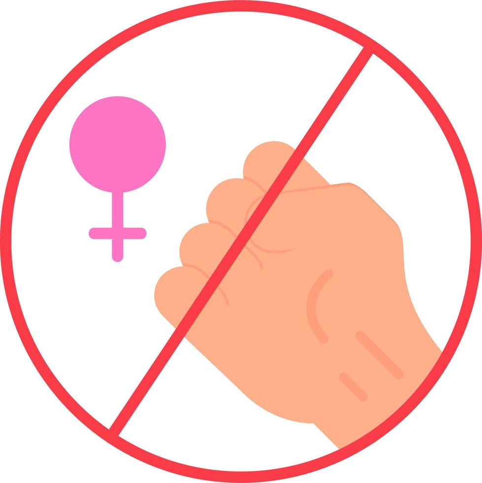 violencia en contra mujer vector icono