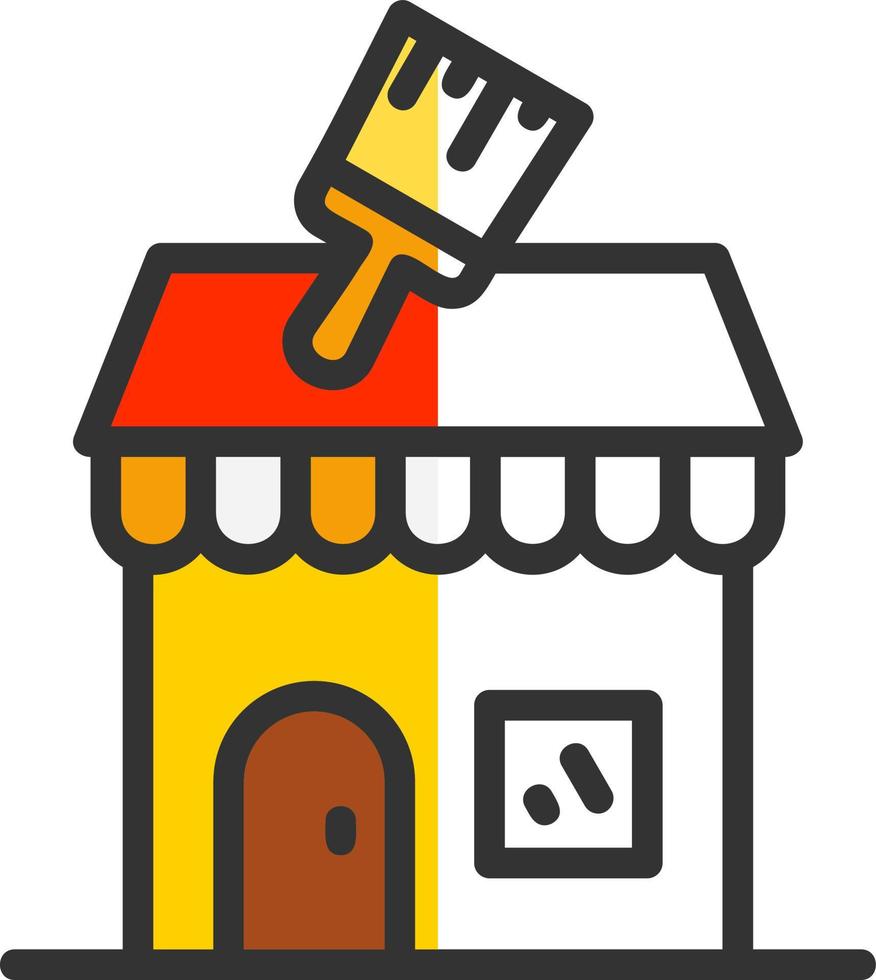 Paint Shop Vector Icon Design