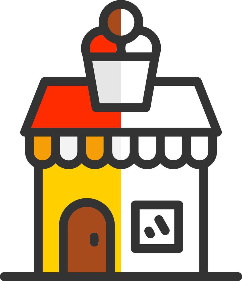 Icecream Shop Vector Icon Design