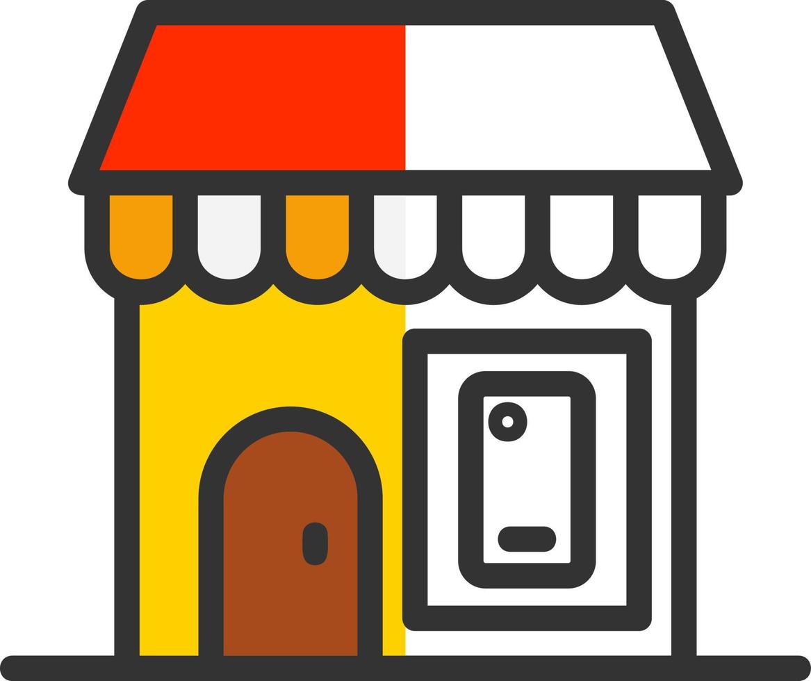 Mobile Shop Vector Icon Design