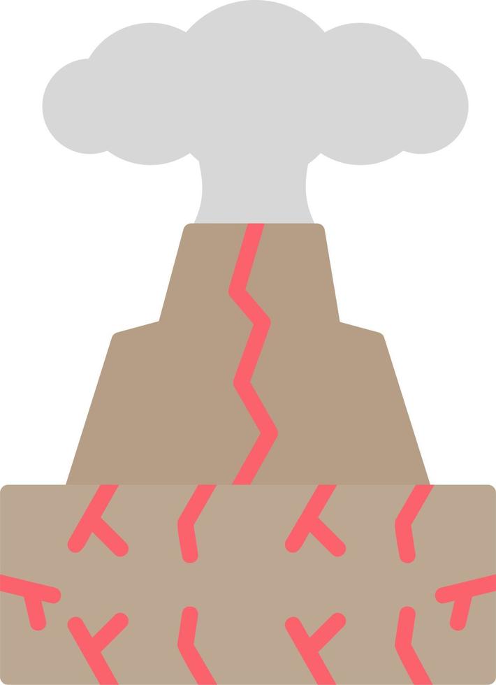 icono de vector de volcán