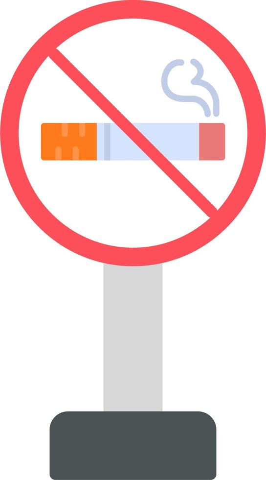 No Smoking Sign Board Vector Icon