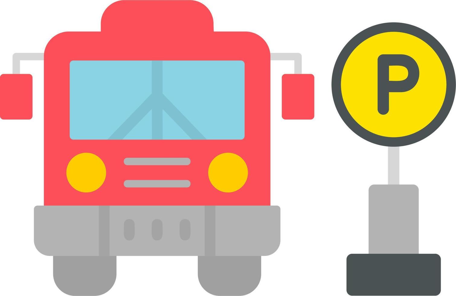 Bus Parking Vector Icon