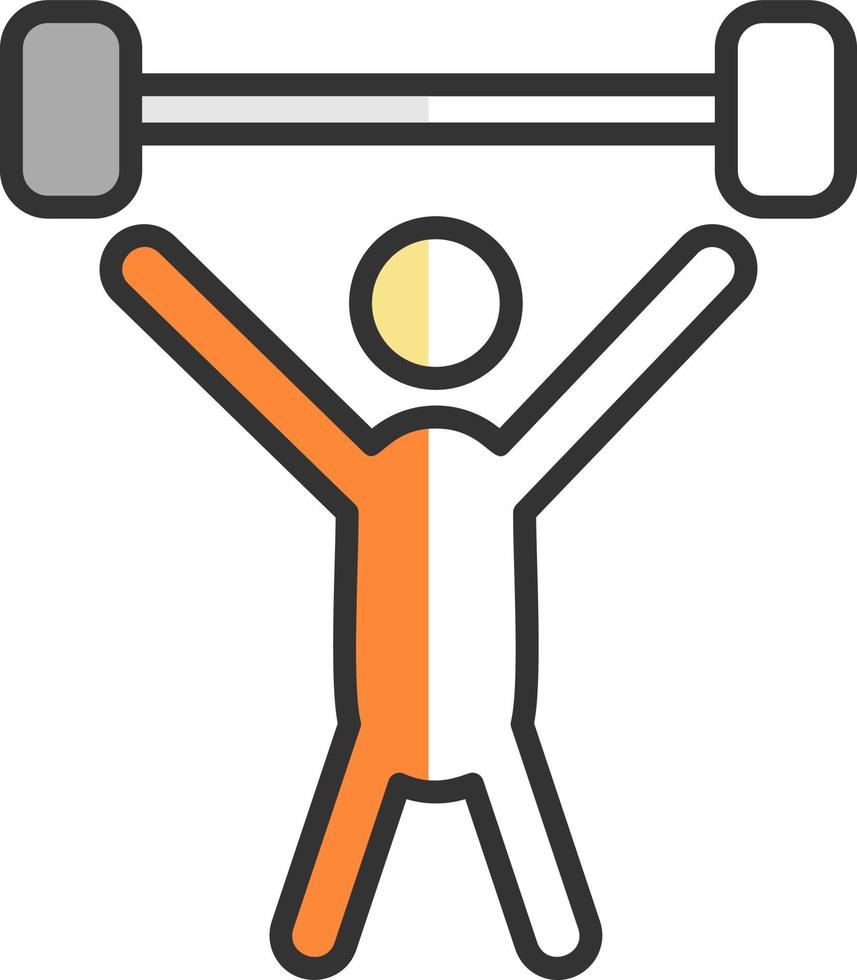 Weight Lifting Person Vector Icon Design