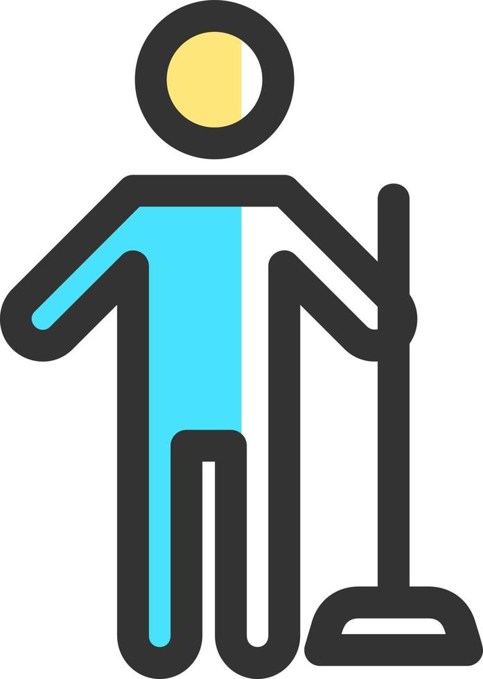 Man Holding Wiper Vector Icon Design