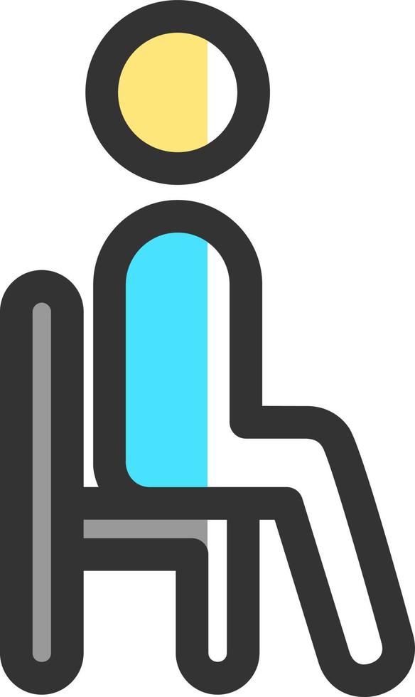 Sitting Vector Icon Design