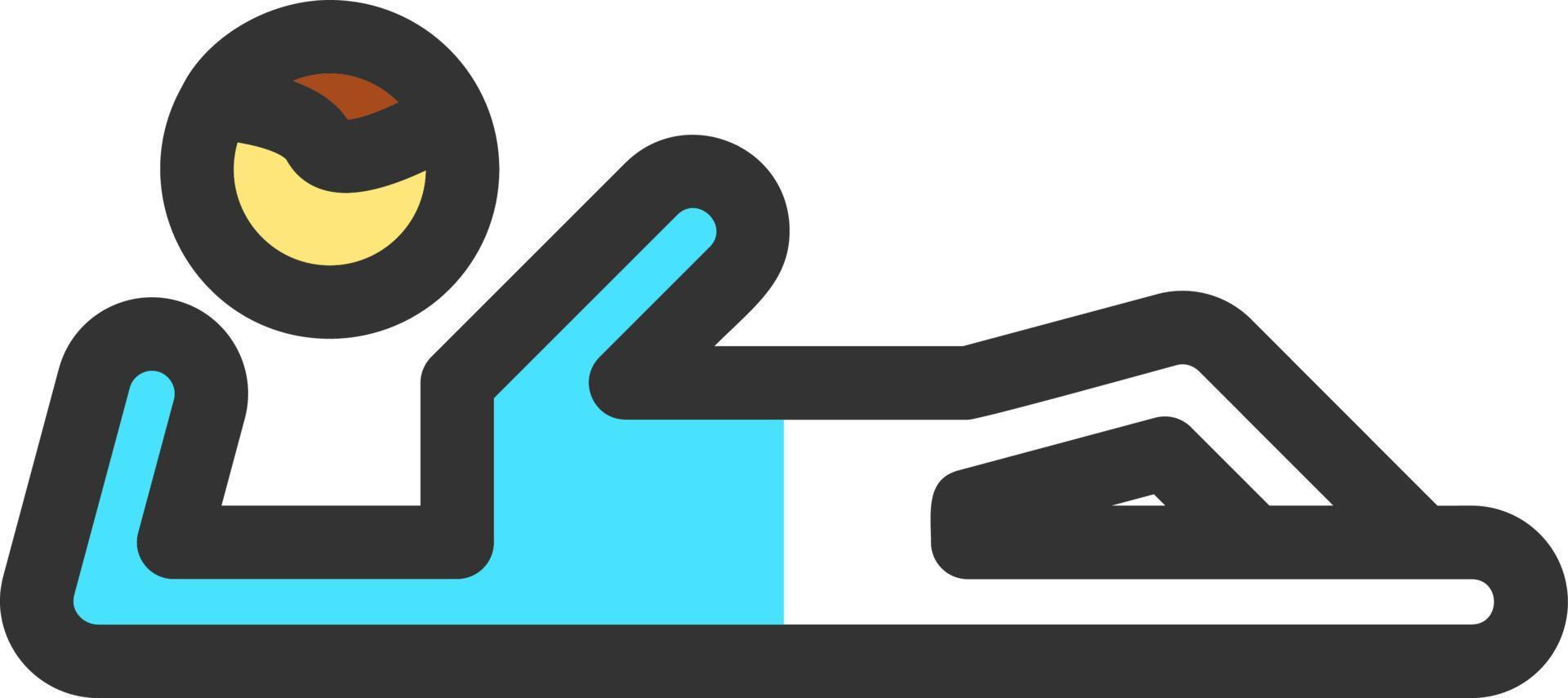 Lying Down Vector Icon Design