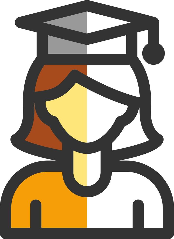 diseño de icono de vector de dama graduada