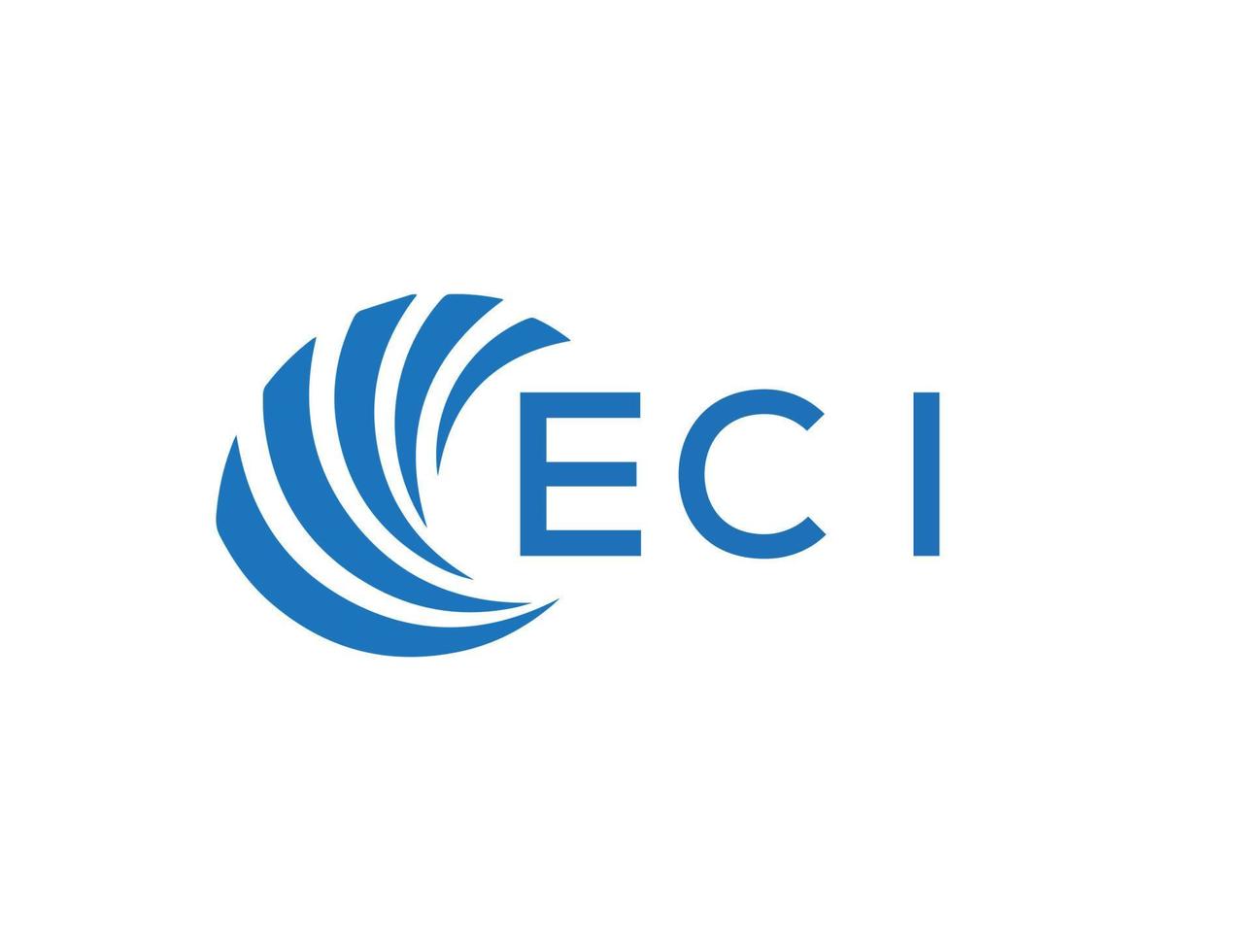 ECI letter logo design on white background. ECI creative circle letter logo concept. ECI letter design. vector