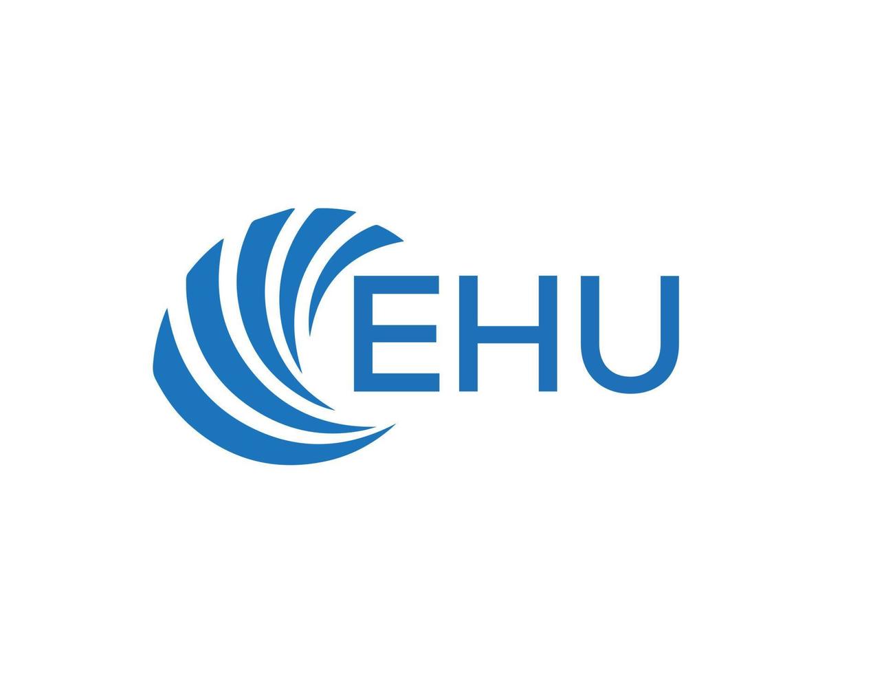 EHU letter logo design on white background. EHU creative circle letter logo concept. EHU letter design. vector