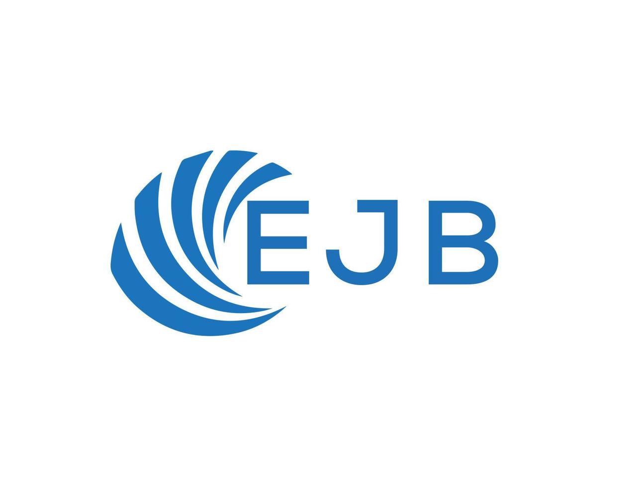 ejb letra logo diseño en blanco antecedentes. ejb creativo circulo ...