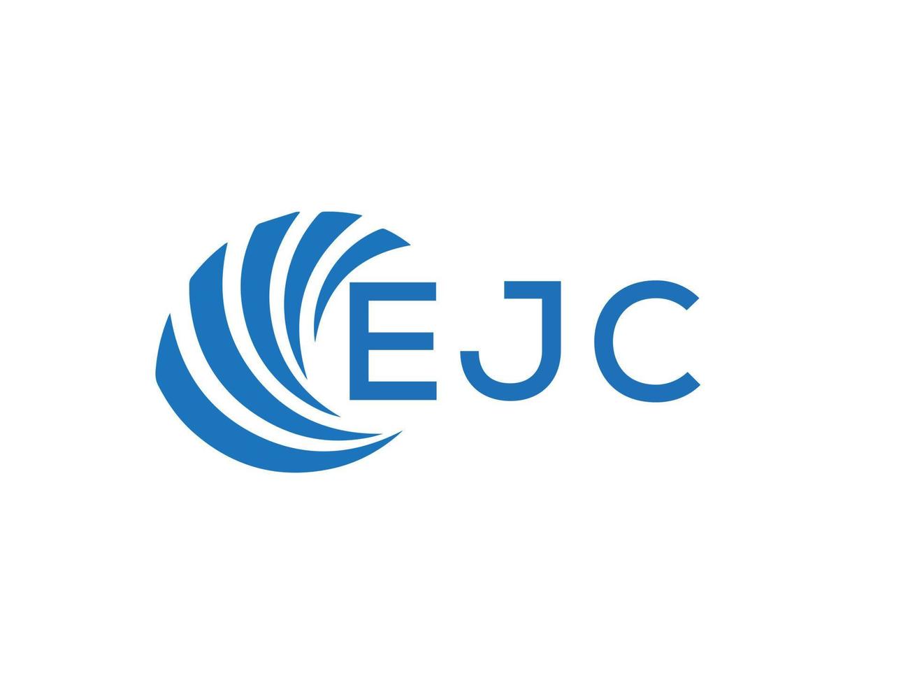 EJC letter logo design on white background. EJC creative circle letter logo concept. EJC letter design. vector