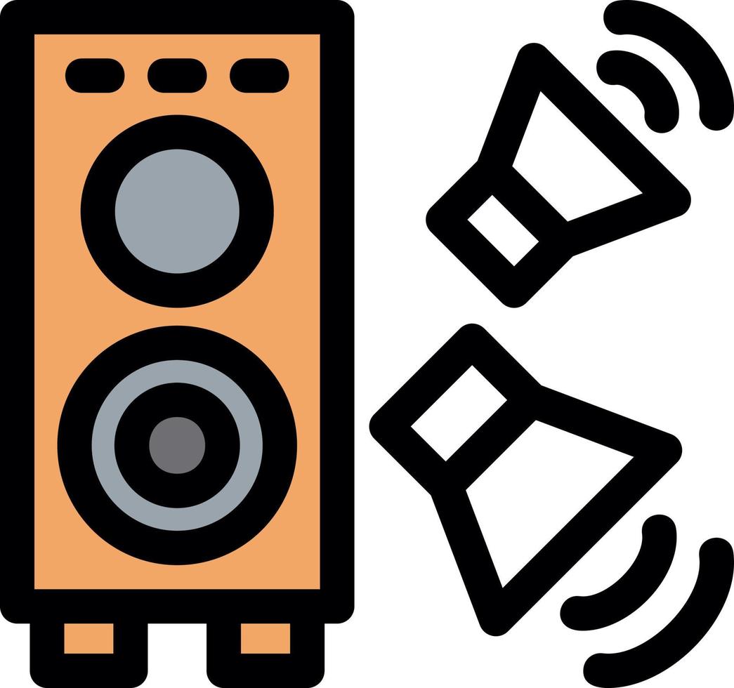 Loudspeaker Vector Icon Design