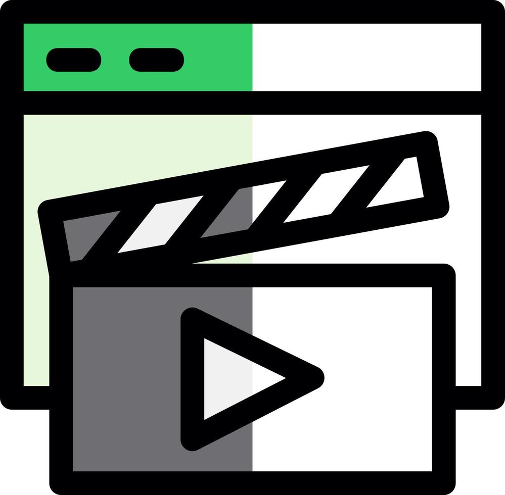 Video Player Vector Icon Design