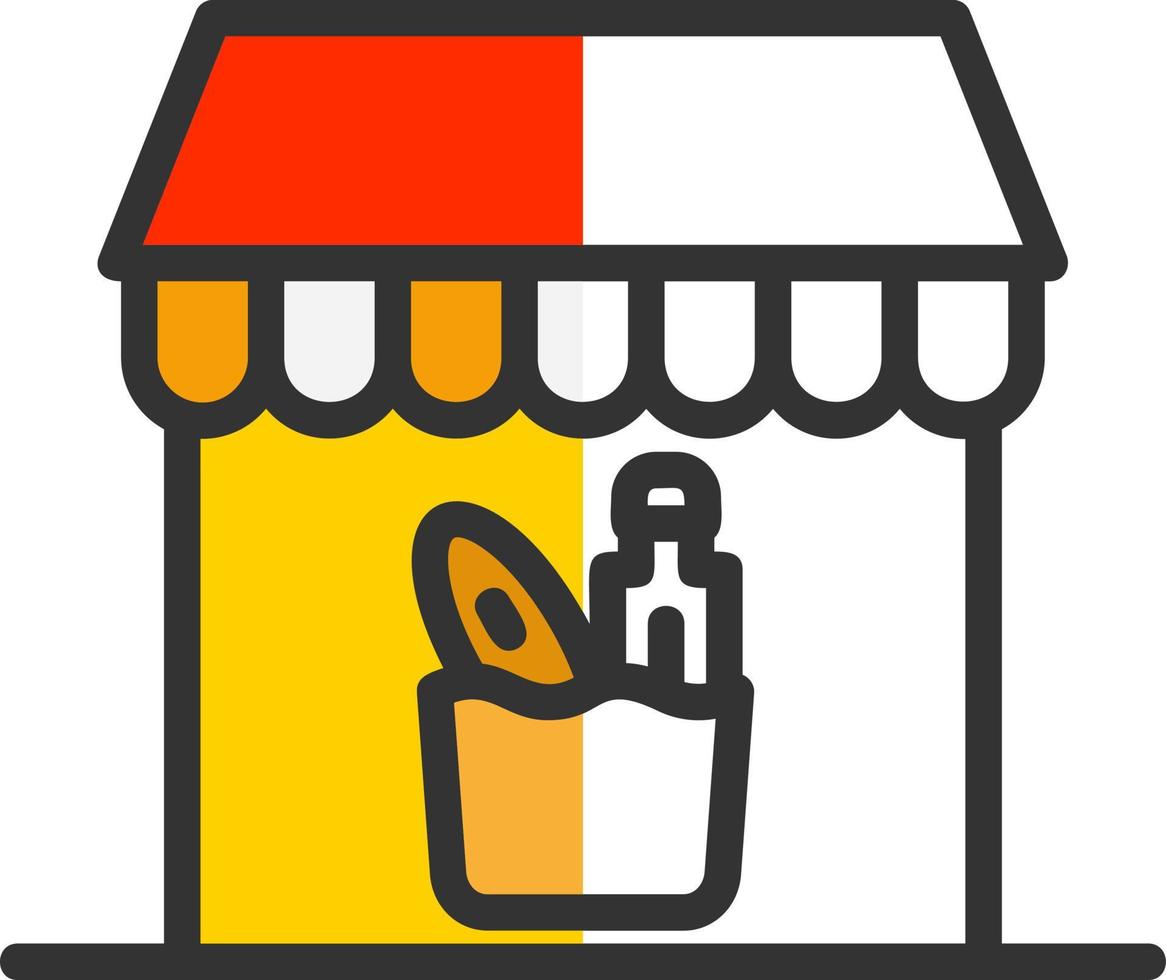 Groceries Store Vector Icon Design