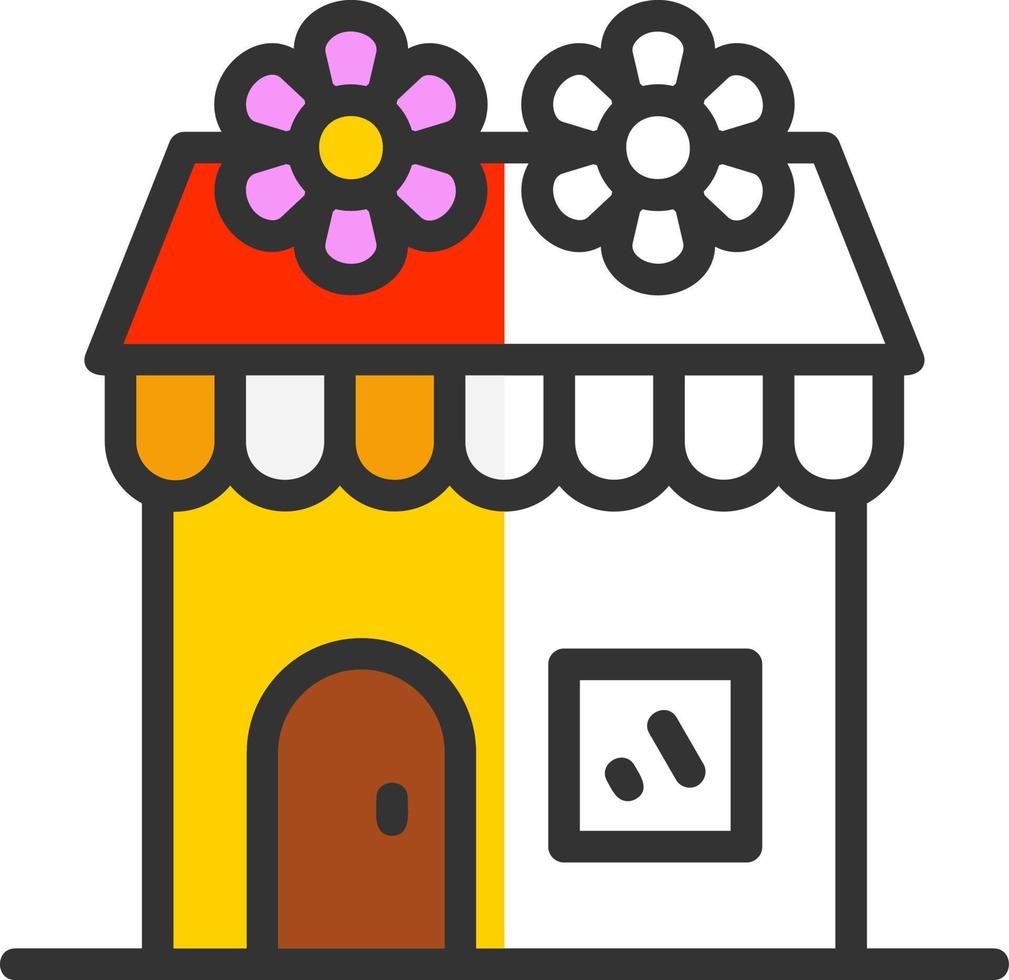 Flower Shop Vector Icon Design