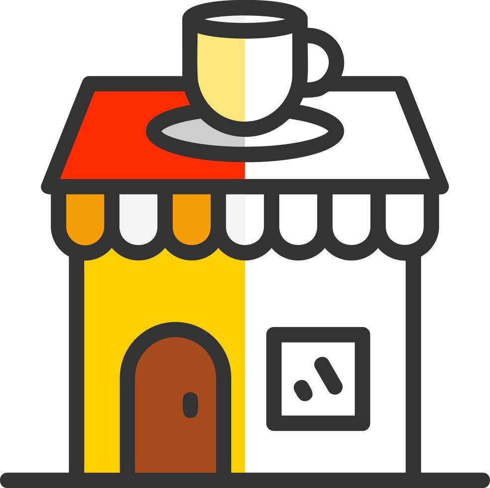 Coffee Shop Vector Icon Design