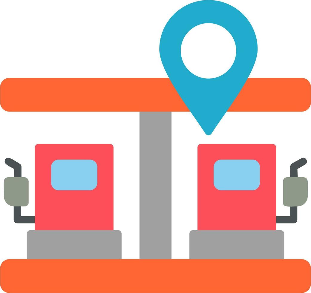Gas Station Pin Vector Icon