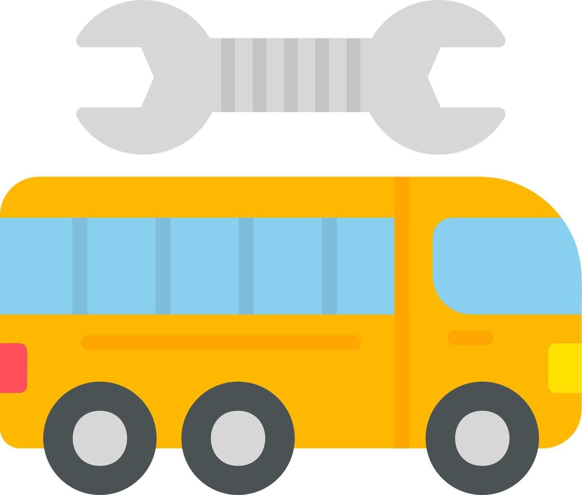 Repairing Bus Vector Icon