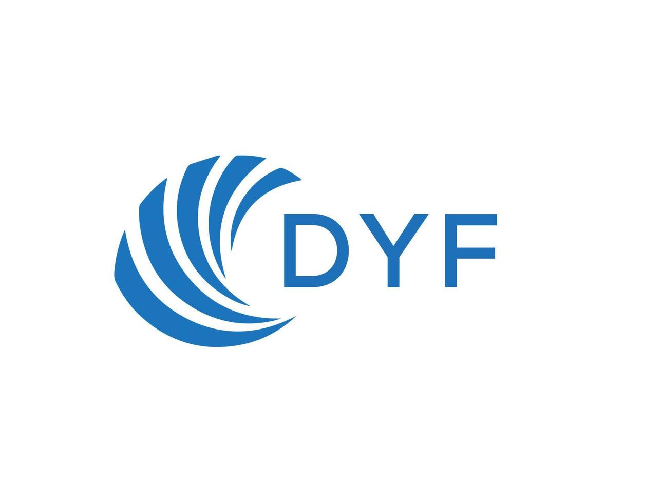 DYF letter logo design on white background. DYF creative circle letter logo concept. DYF letter design. vector