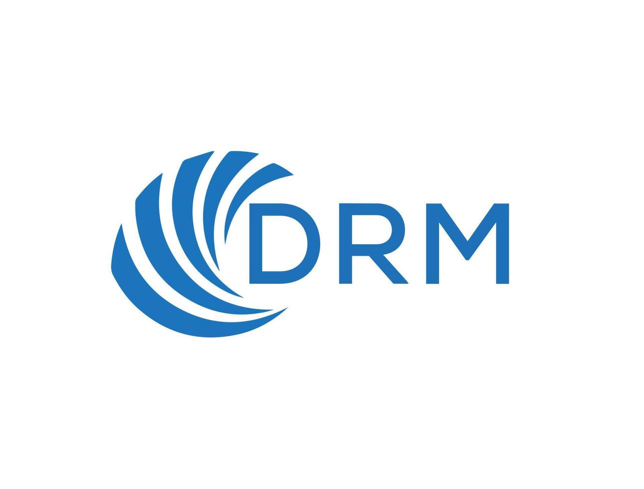 DRM letter logo design on white background. DRM creative circle letter logo concept. DRM letter design. vector