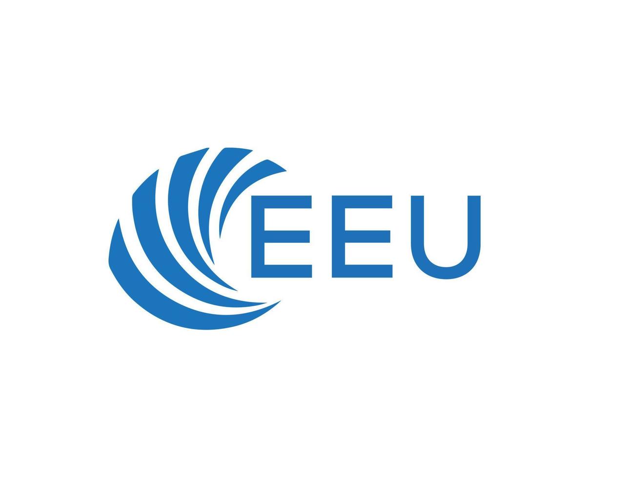 EEU letra logo diseño en blanco antecedentes. EEU creativo circulo letra logo concepto. EEU letra diseño. vector