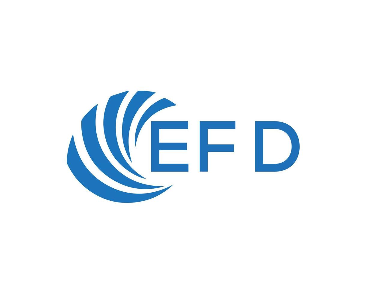 EFD letter logo design on white background. EFD creative circle letter logo concept. EFD letter design. vector