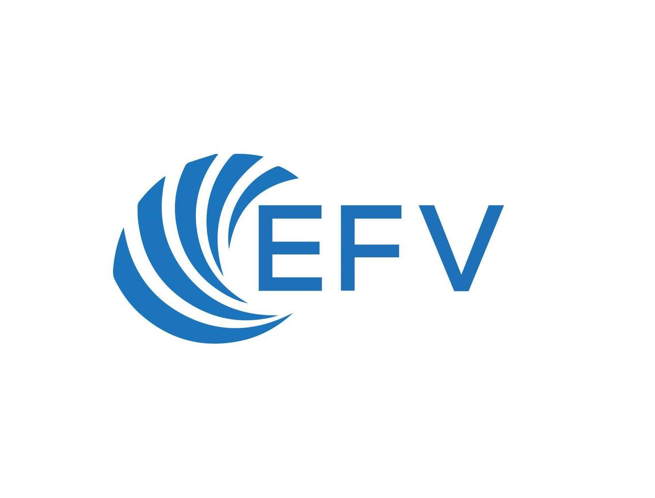 EFV letter logo design on white background. EFV creative circle letter logo concept. EFV letter design. vector