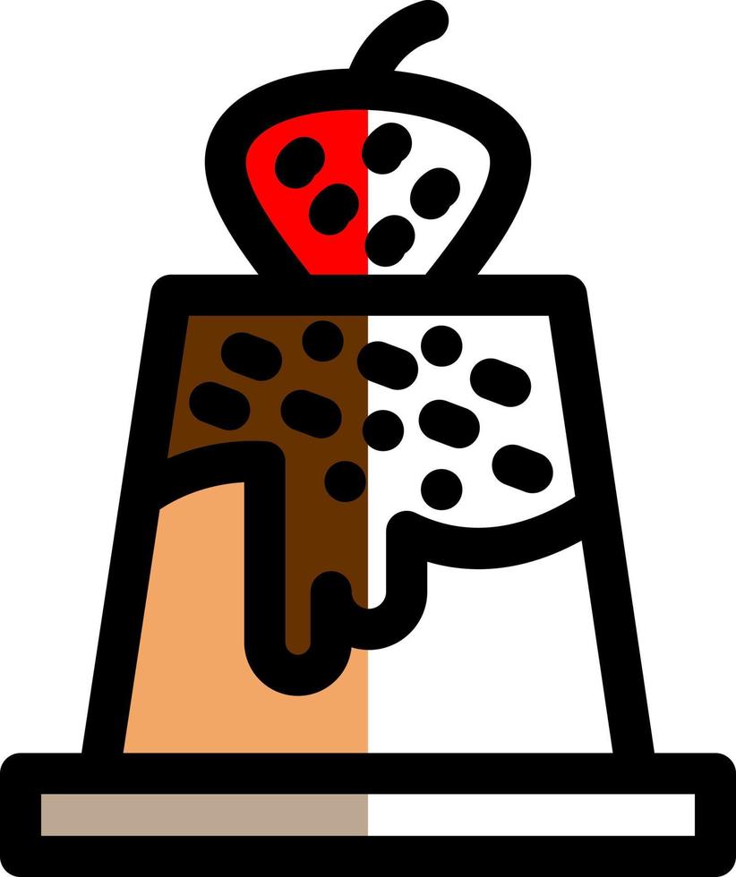 Pudding Vector Icon Design