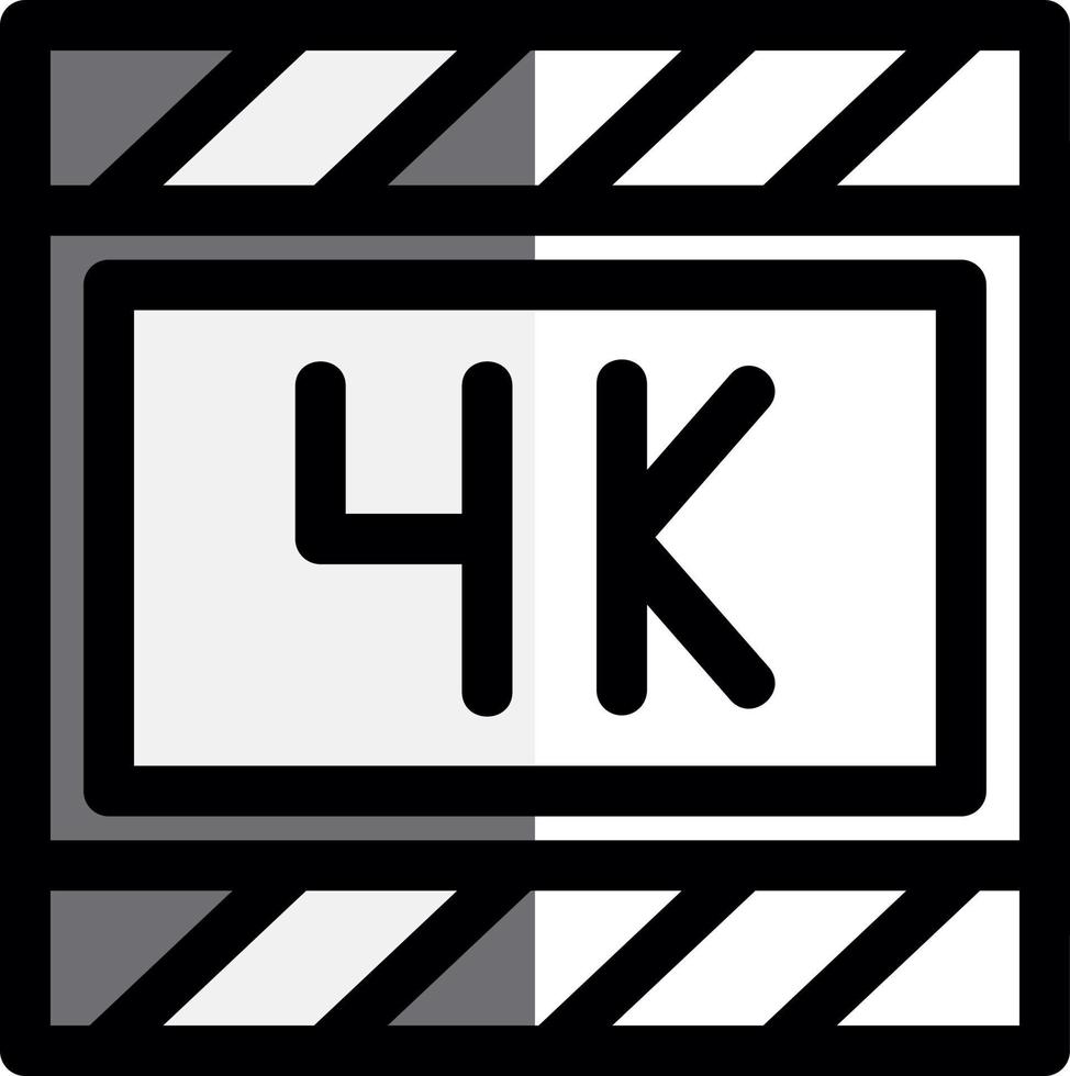 4k Film Vector Icon Design