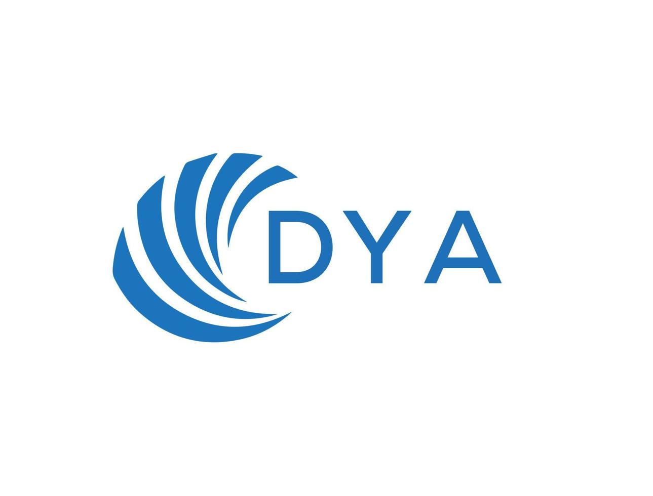 DYA letter logo design on white background. DYA creative circle letter logo concept. DYA letter design. vector