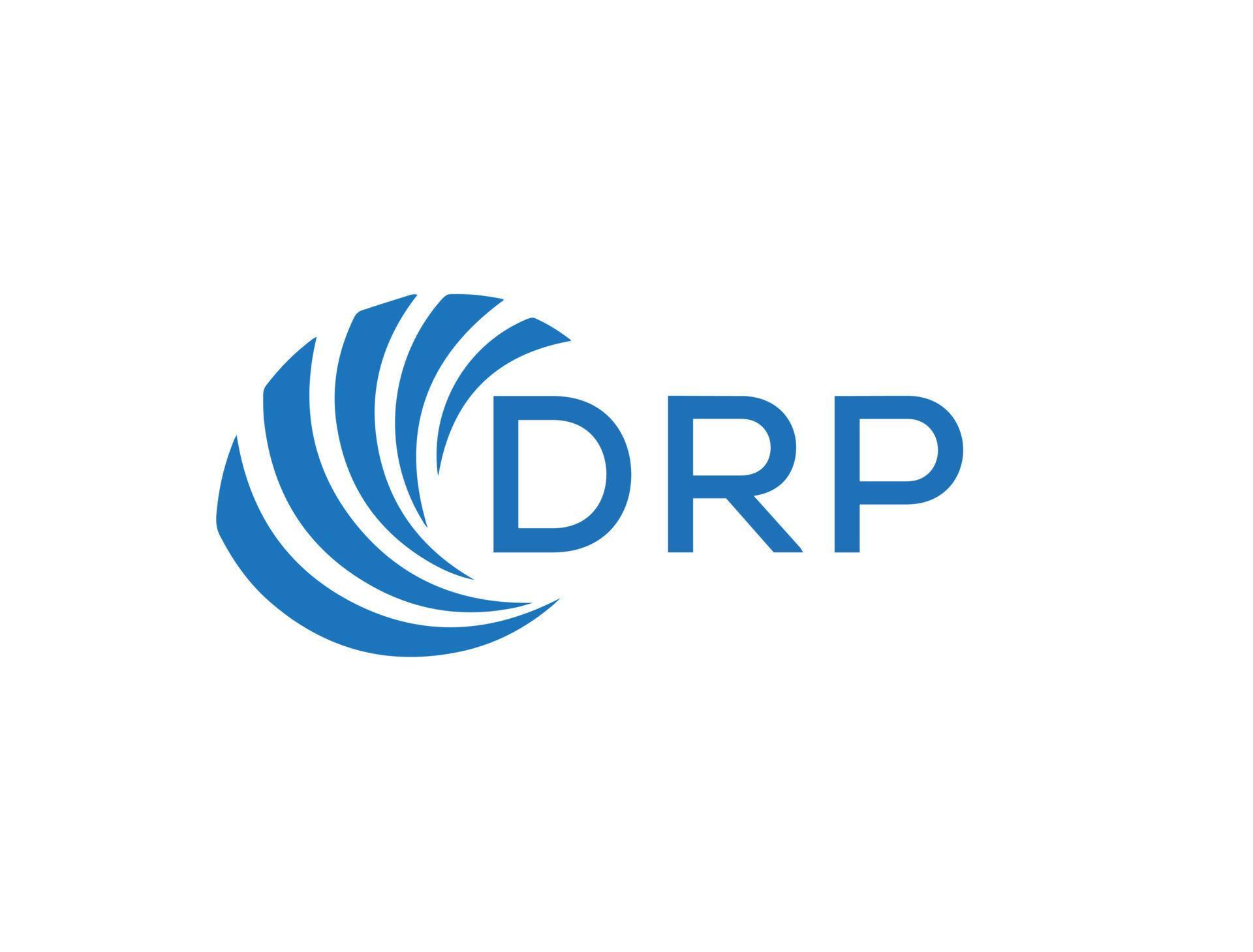 DRP letter logo design on white background. DRP creative circle letter