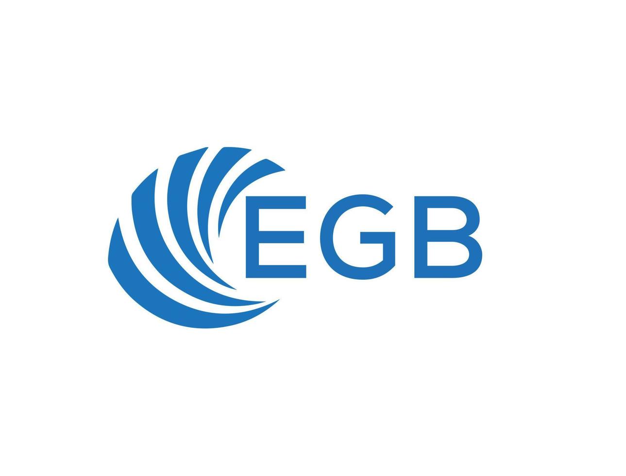 EGB letter logo design on white background. EGB creative circle letter logo concept. EGB letter design. vector