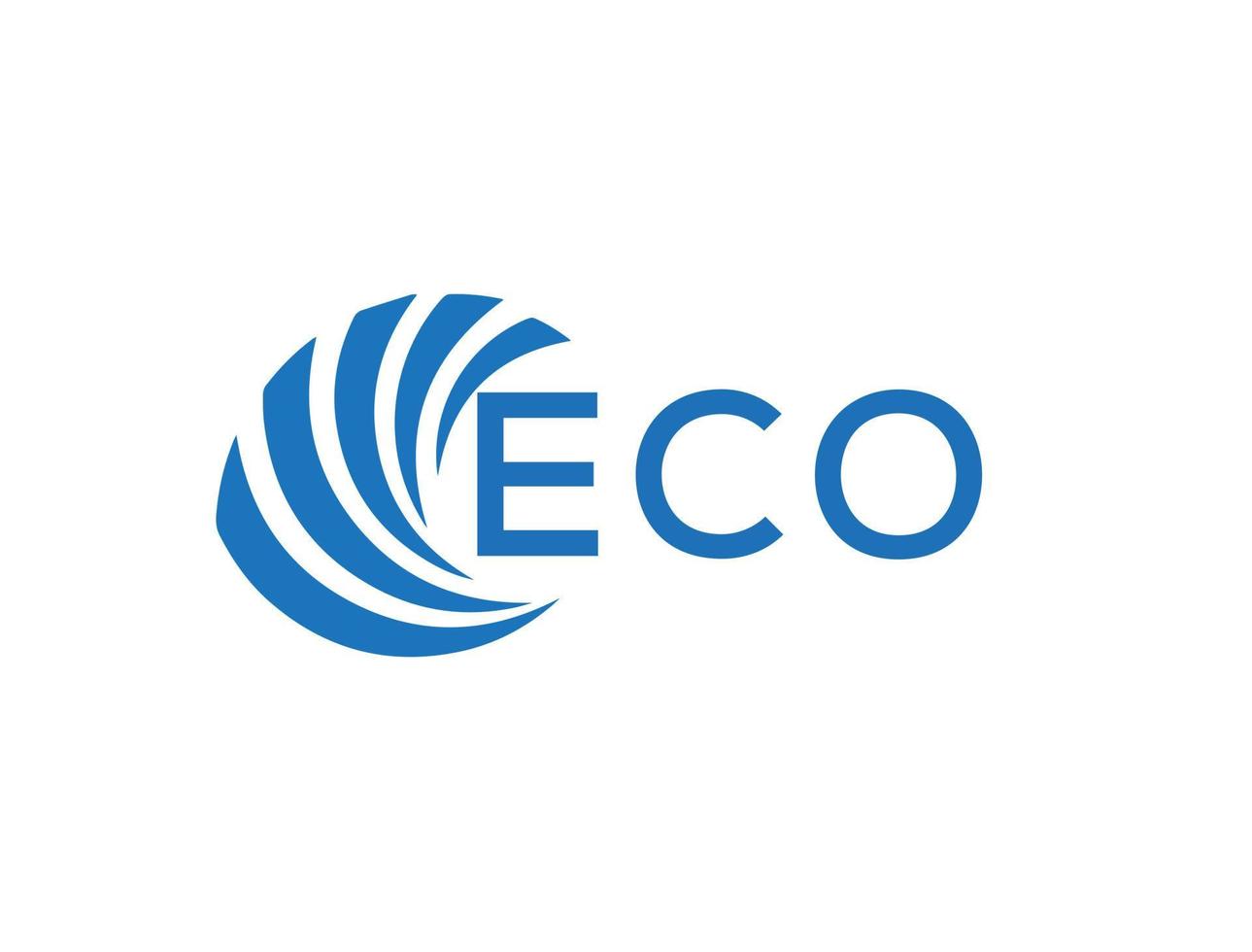 ECO letter logo design on white background. ECO creative circle letter logo concept. ECO letter design. vector