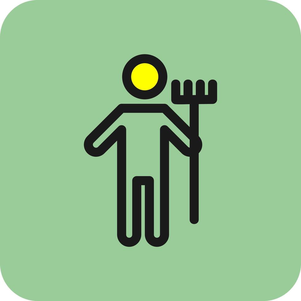 Man Holding Mop Vector Icon Design